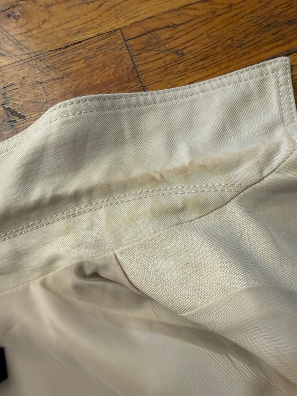 Ann Taylor Linen Blend Belted Safari Utility Jacket Khaki Size 14 - Picture 16 of 16